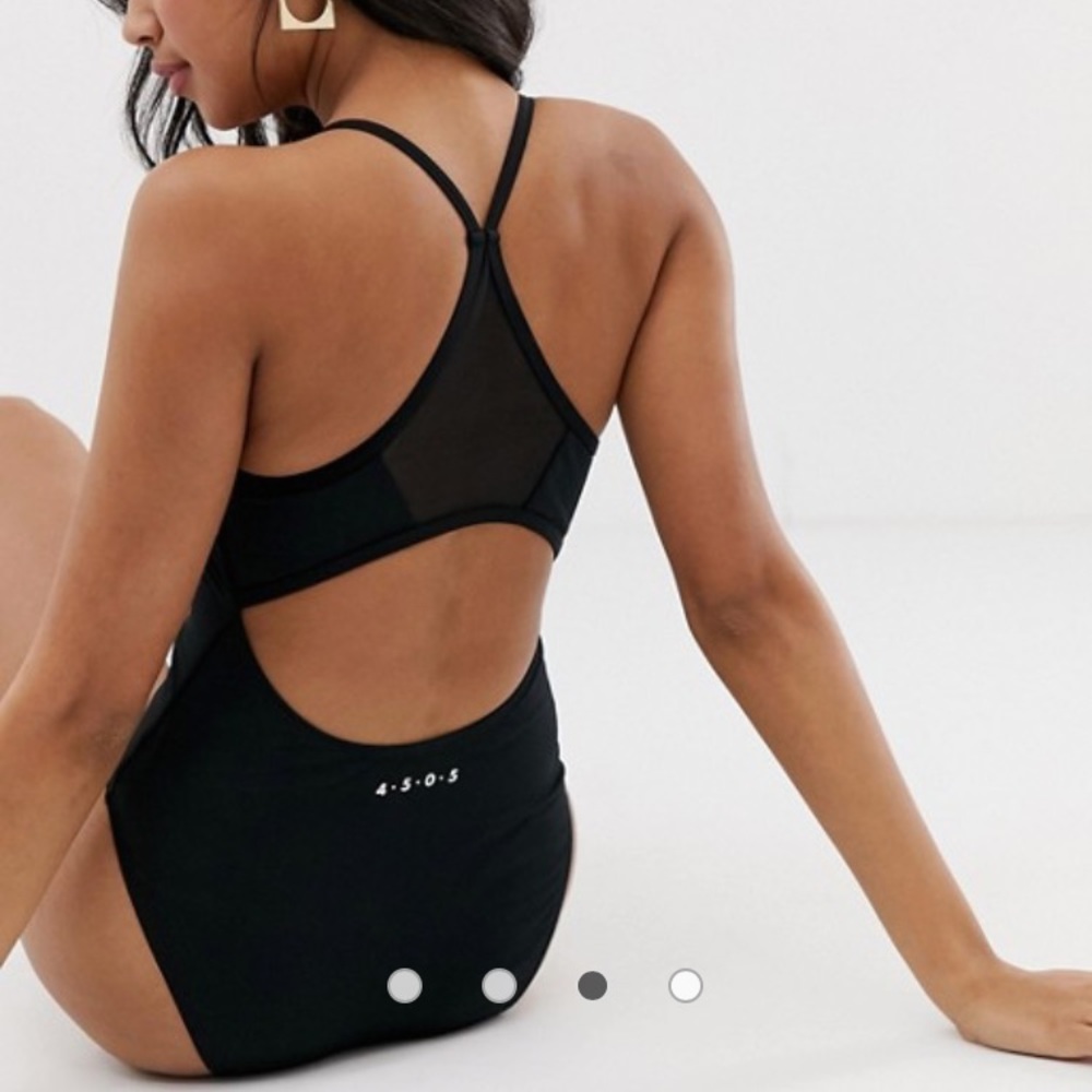 ASOS 4505 Training Swimsuit Mesh Racer Back - Picture 3 of 3